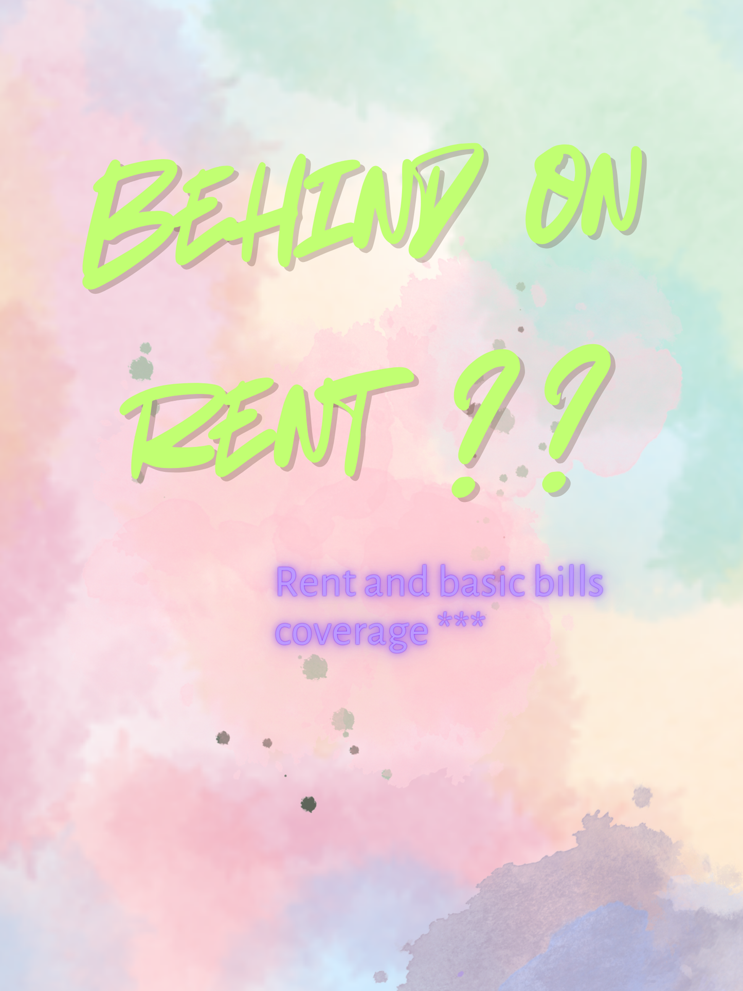 Basic bills and rent pay